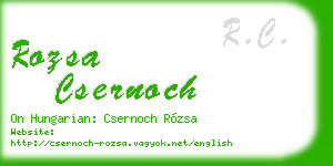 rozsa csernoch business card